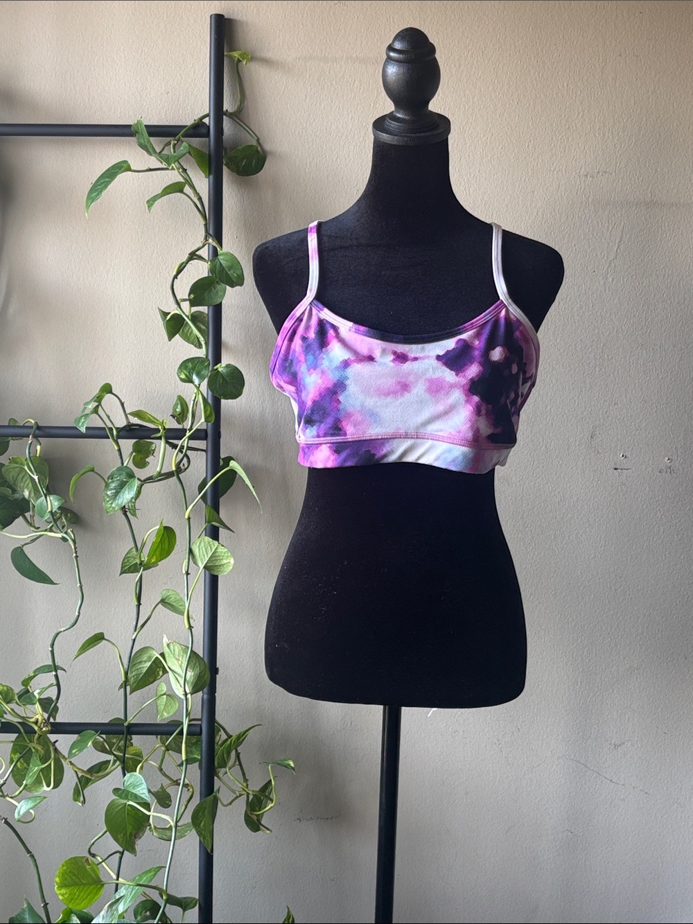 lululemon athletica Purple Tie-Dye Thin-Strap Sports Bralette